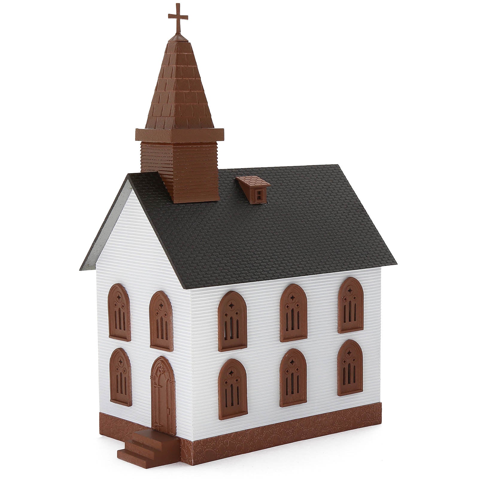JZ8706 1 Piece HO Scale 1:87 Model Church Assembled Painted Building