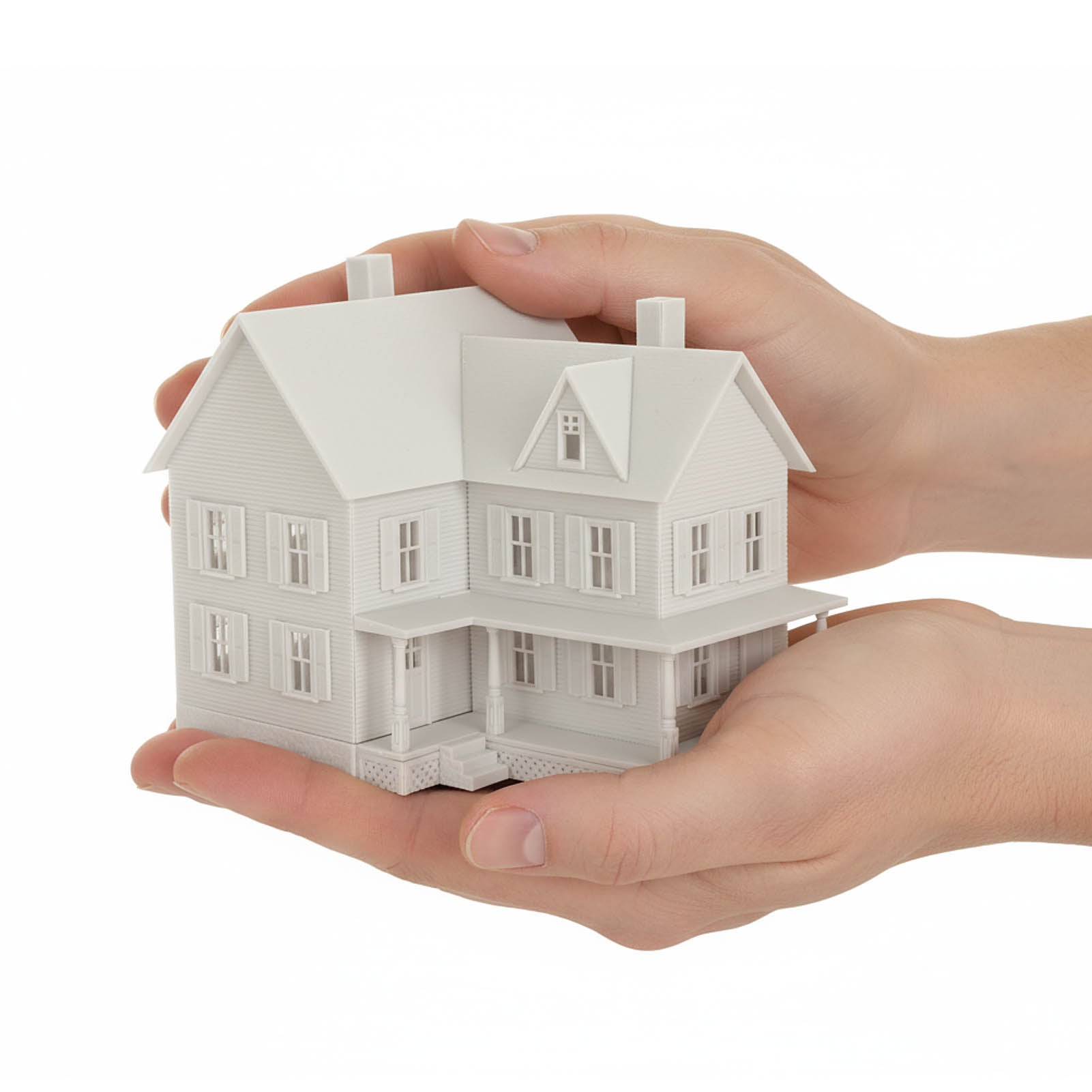 JZHO6JJ 1 Unit HO Scale 1:87 Model House Kit White Unassembled Architectural Building