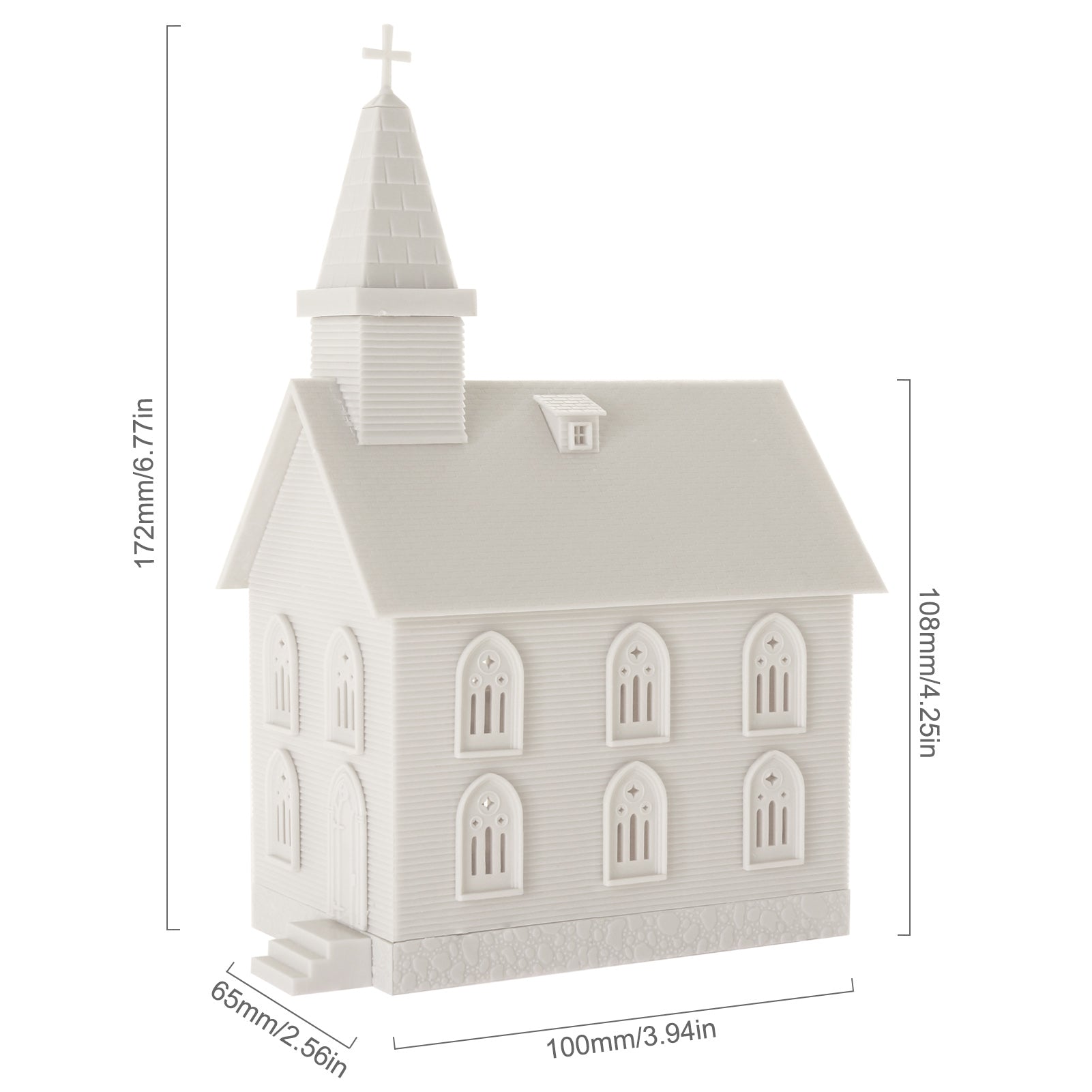 JZHO6JJ 1 Unit HO Scale 1:87 Model House Kit White Unassembled Architectural Building