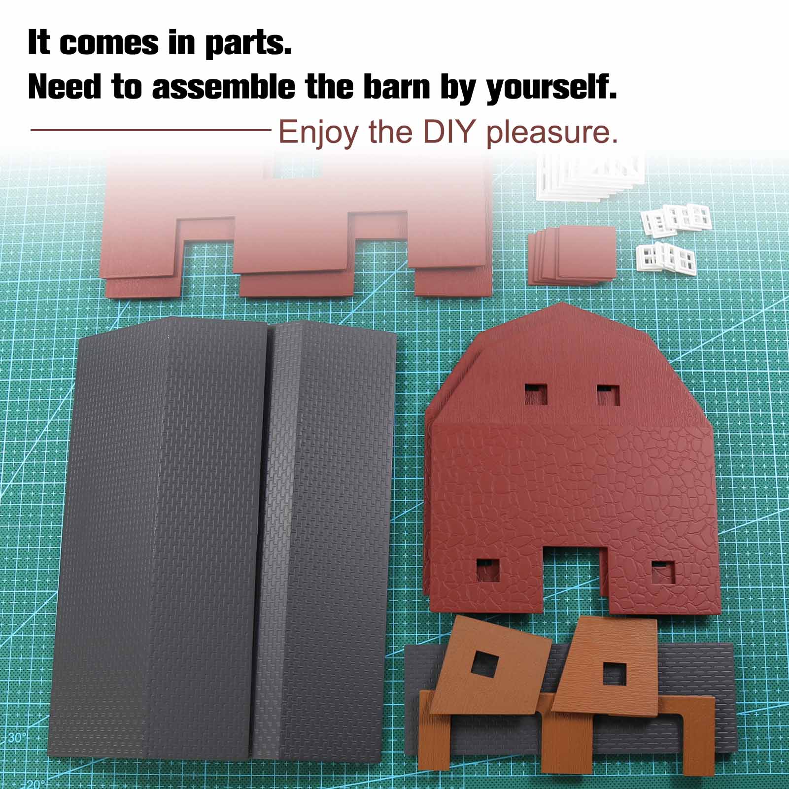 JZHO6897 1 Unit HO Scale 1:87 DELUXE BARN CHICKEN COOP Not-built Farm Building Kit Model Railroad