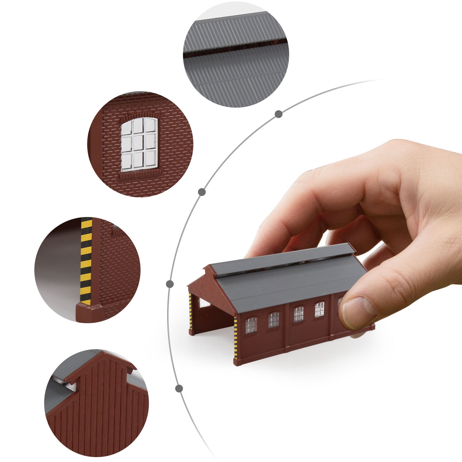 JZN5531SR 1 Unit N Scale 1:150 Loco Maintenance Building Service Shop for Model Railroad