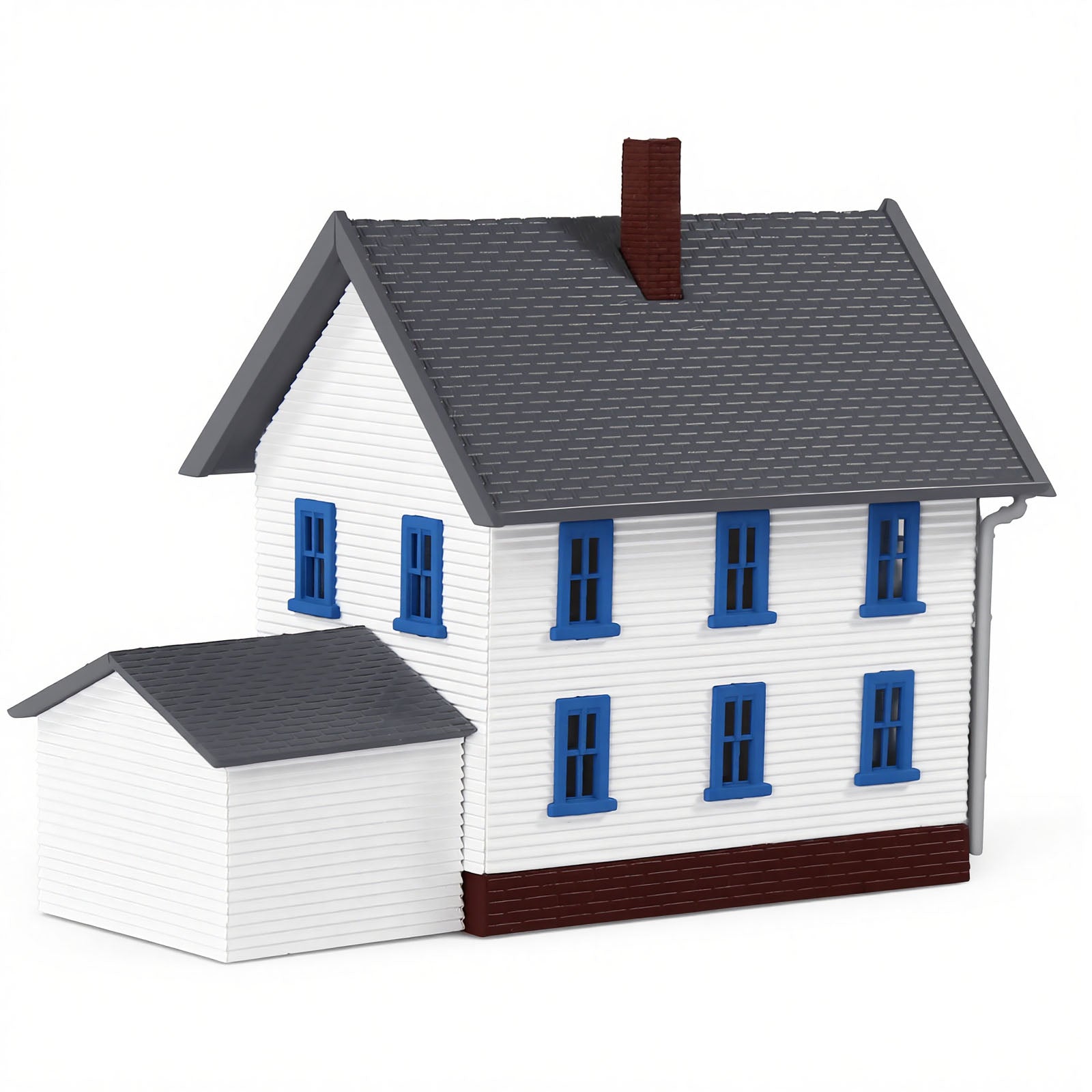 JZN5879 1 Unit N Scale 1:160 Model Dwelling House Kit Two-story with Garage for Buildings