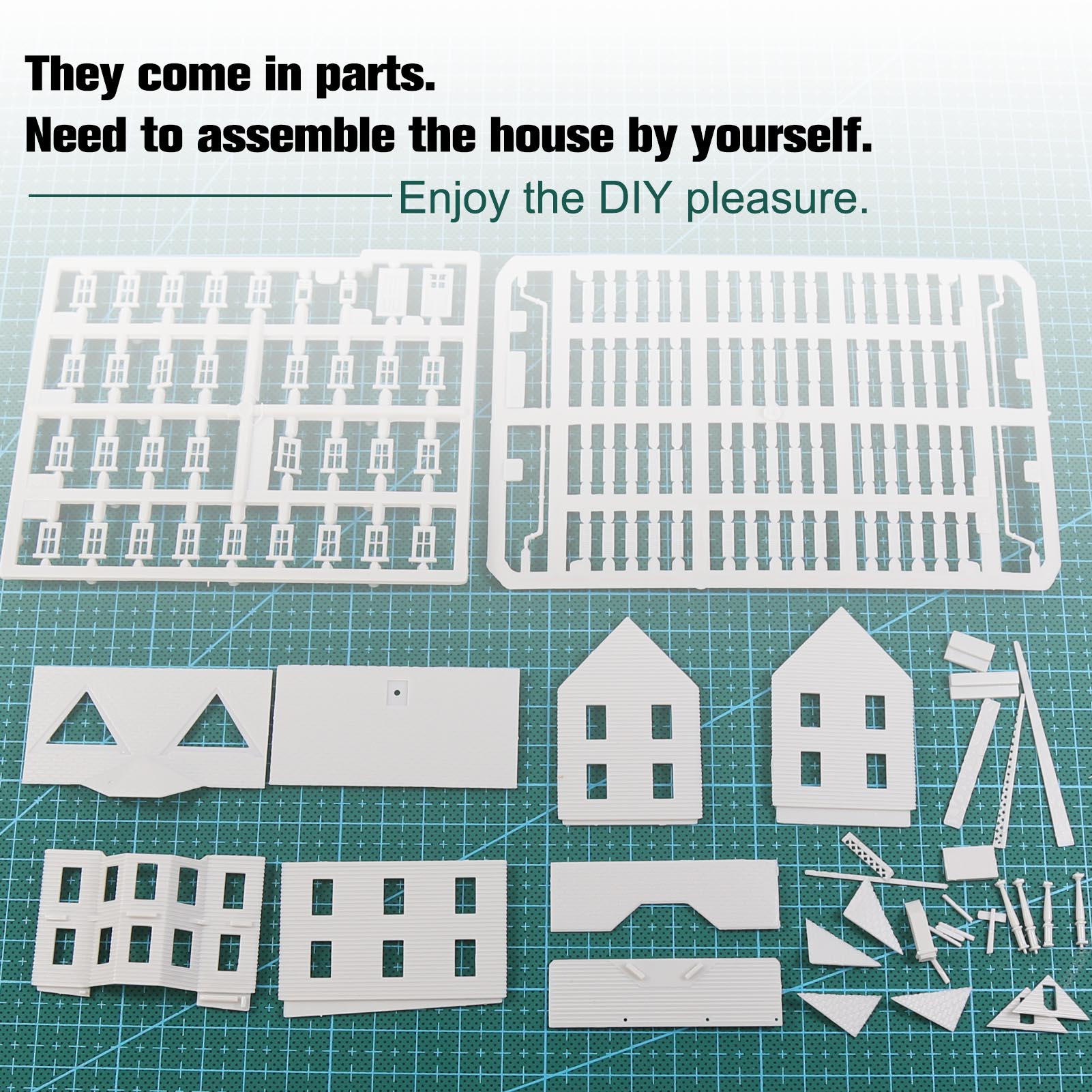 JZN5883JJ 1 Unit N Scale 1:150 Model Dwelling House Kit Two-story Building Unassembled