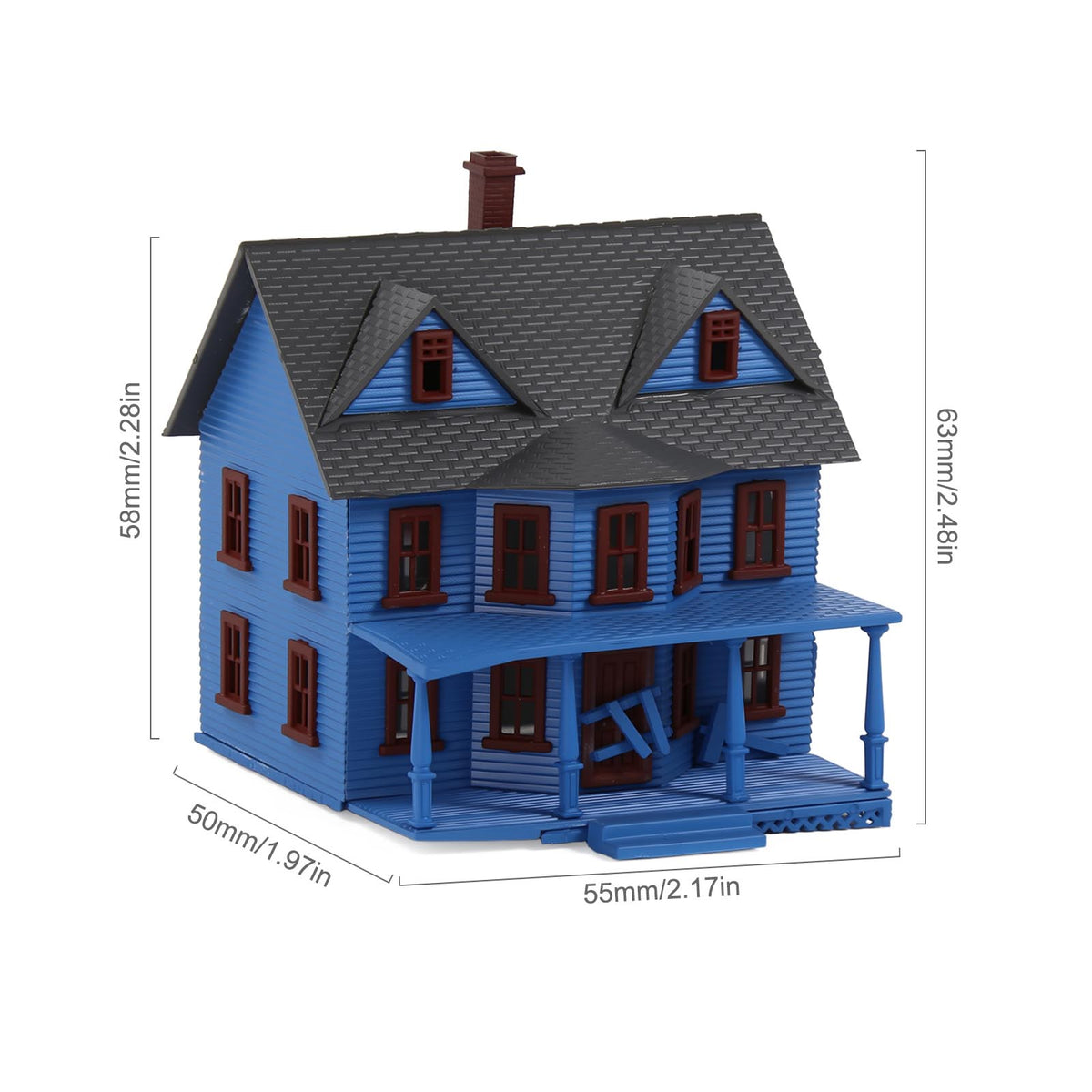 JZN5883 1 Unit N Scale 1:160 Model Haunted House Pre-built Painted Buildings