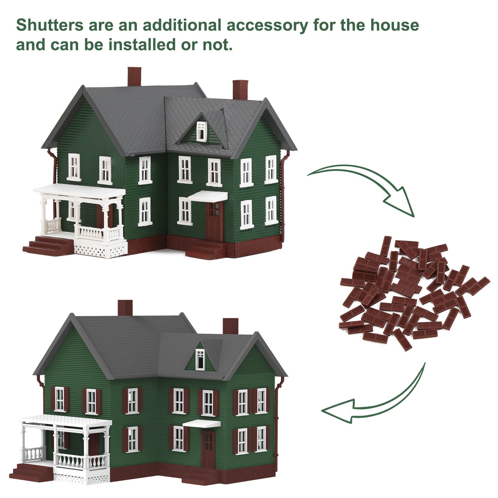 JZN5885 1 Unit N Scale 1:150 Model Dwelling House Kit for Building Diorama Model Railway