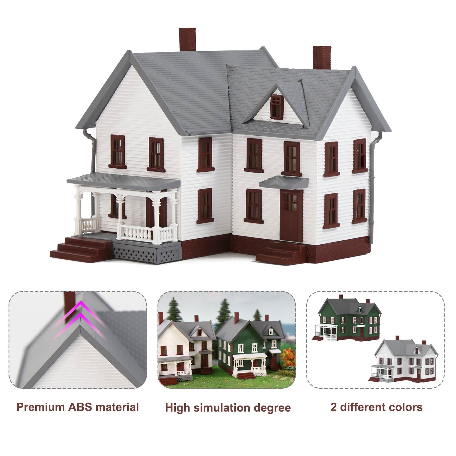 JZN5885 1 Unit N Scale 1:150 Model Dwelling House Kit for Building Diorama Model Railway