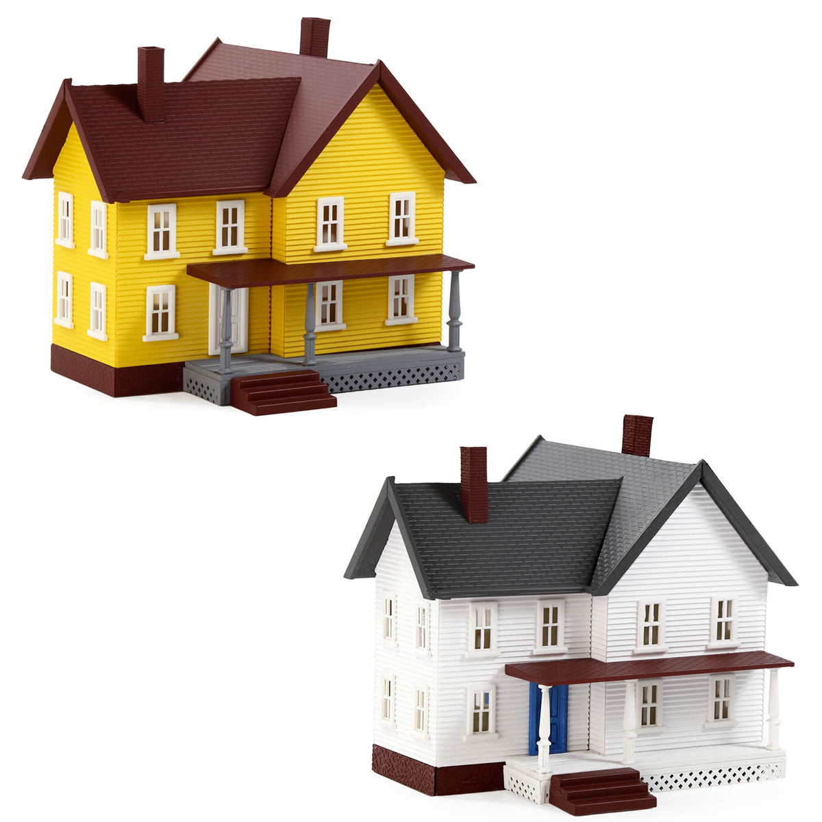 JZN5887 1 Unit N Scale 1:160 Model Dwelling House Kit Two-story with Porch for Buildings