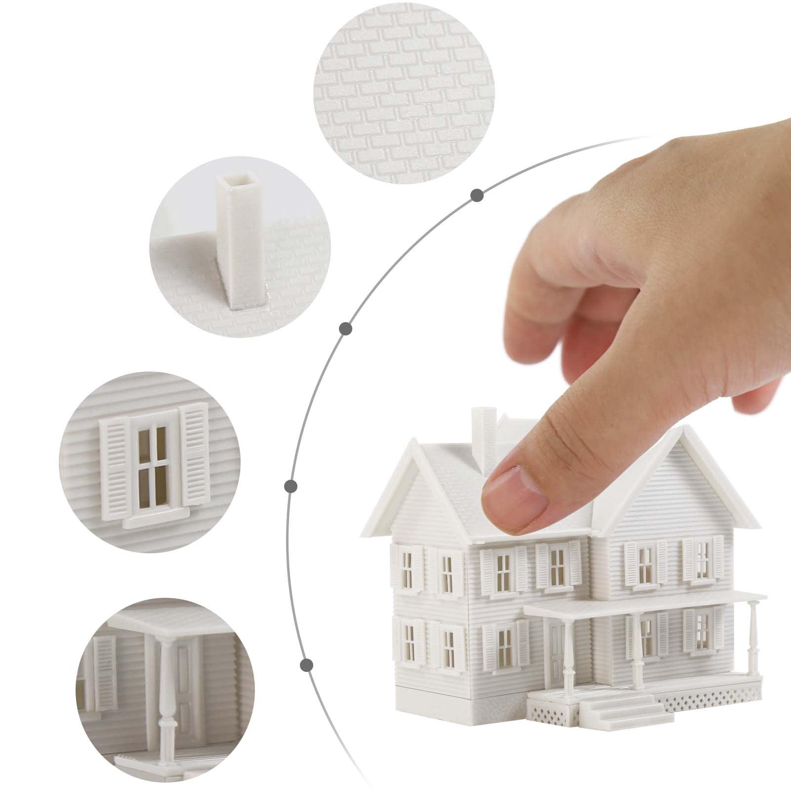JZN5887JJM 1 Unit N Scale 1:150 Model Dwelling House Fence Base Kit Not-built Building