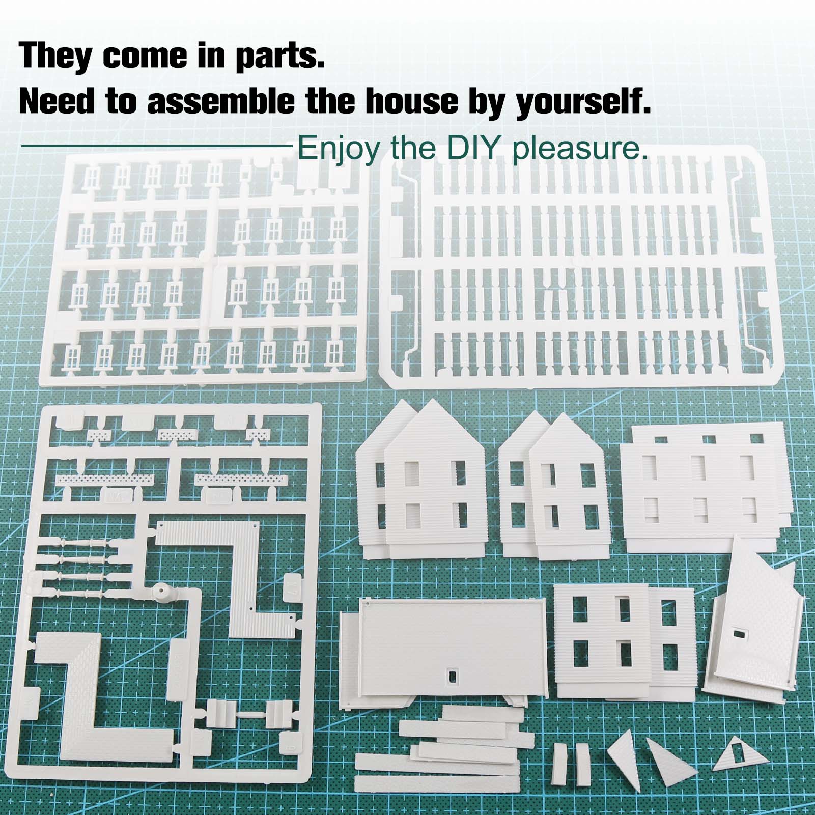 JZN5887JJM 1 Unit N Scale 1:150 Model Dwelling House Fence Base Kit Not-built Building