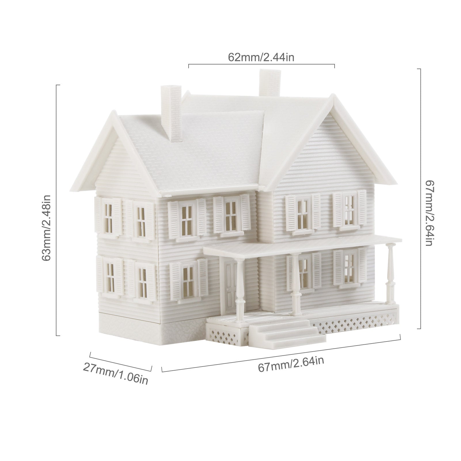 JZN5887JJM 1 Unit N Scale 1:150 Model Dwelling House Fence Base Kit Not-built Building