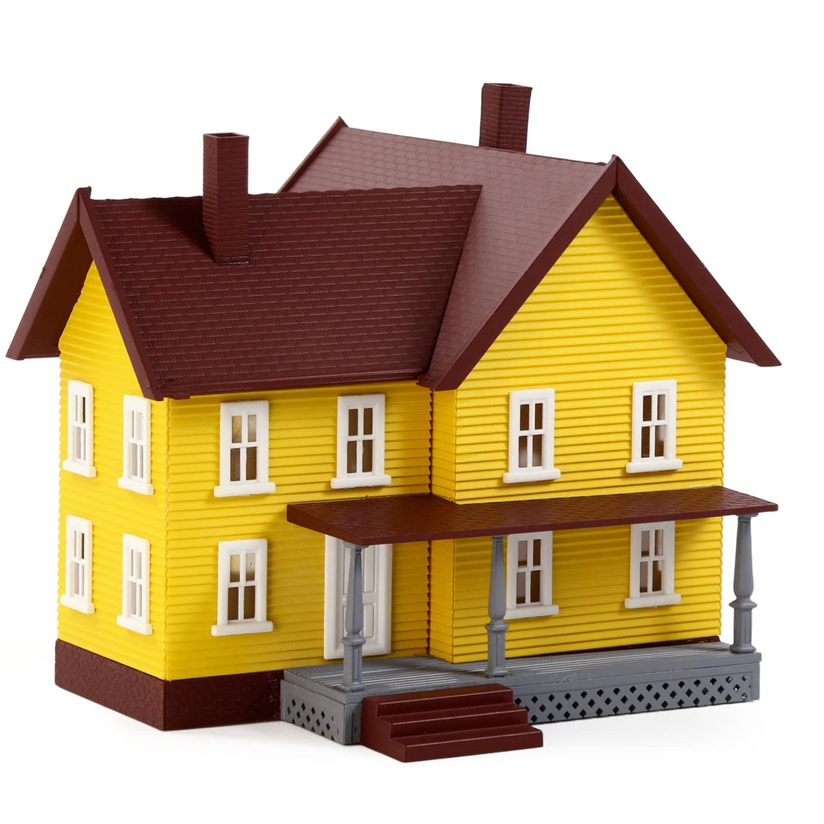 JZN5887 1 Unit N Scale 1:160 Model Dwelling House Kit Two-story with Porch for Buildings