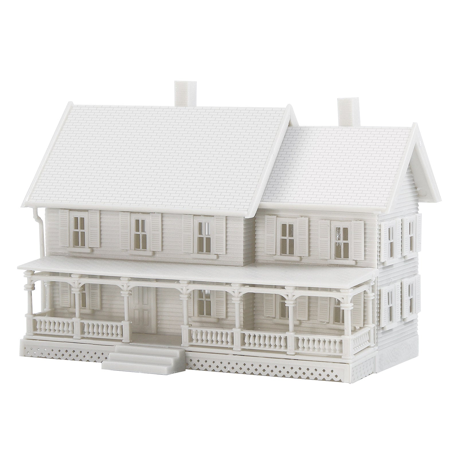 JZN5889 1 Unit N Scale 1:150 Model Dwelling House Kit Two-story with Porch Buildings