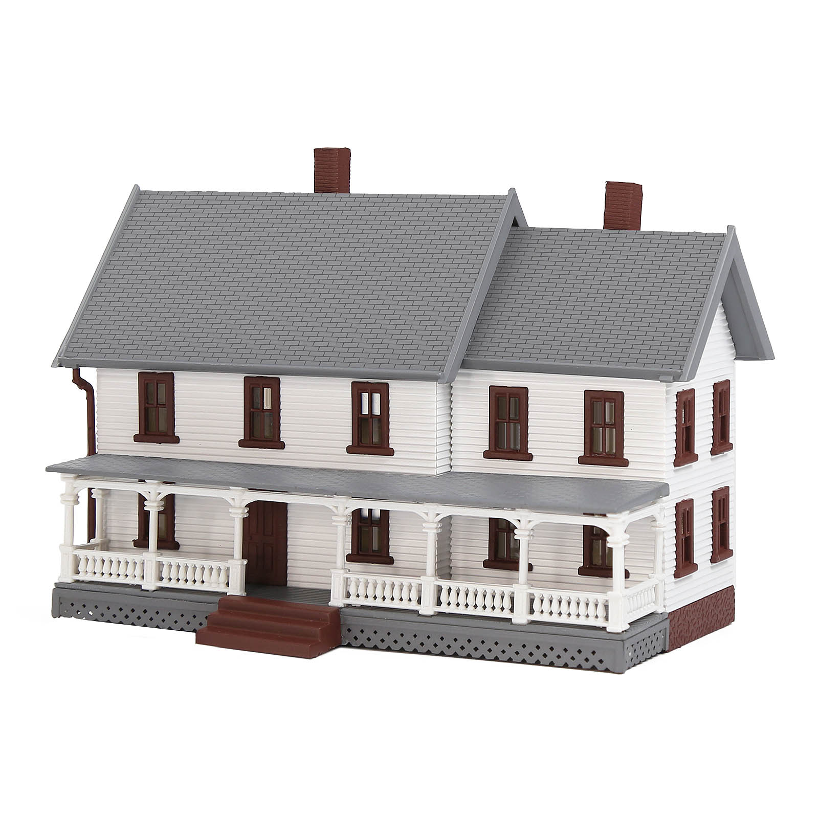 JZN5889 1 Unit N Scale 1:150 Model Dwelling House Kit Two-story with Porch Buildings