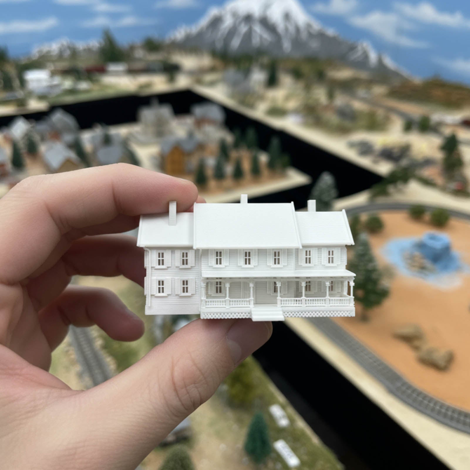 JZN5891JJ 1 Unit N Scale 1:150 Model Dwelling House Kit Two-story Building Unassembled