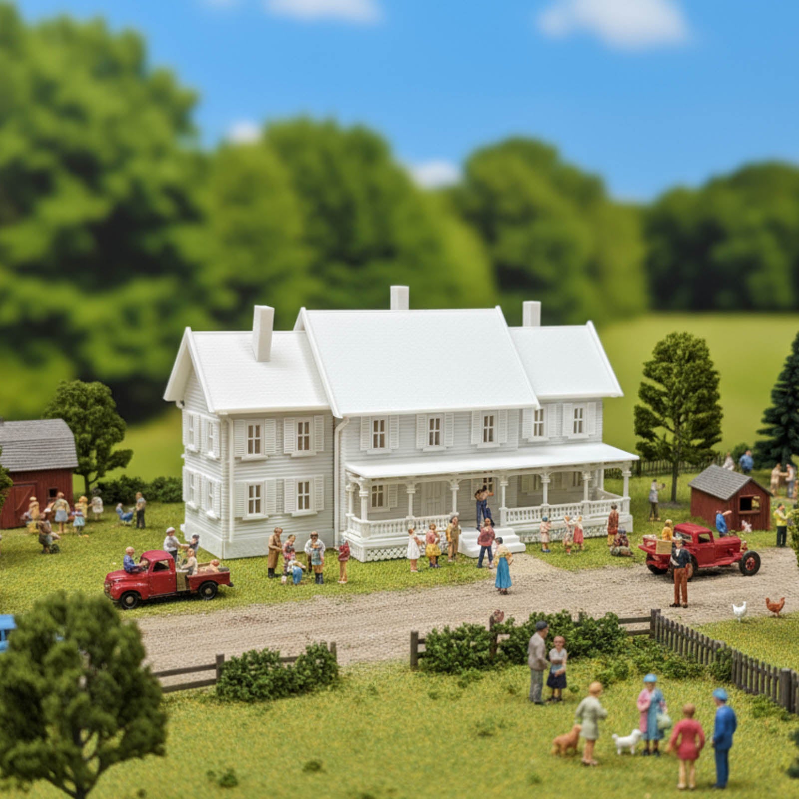 JZN5891JJ 1 Unit N Scale 1:150 Model Dwelling House Kit Two-story Building Unassembled