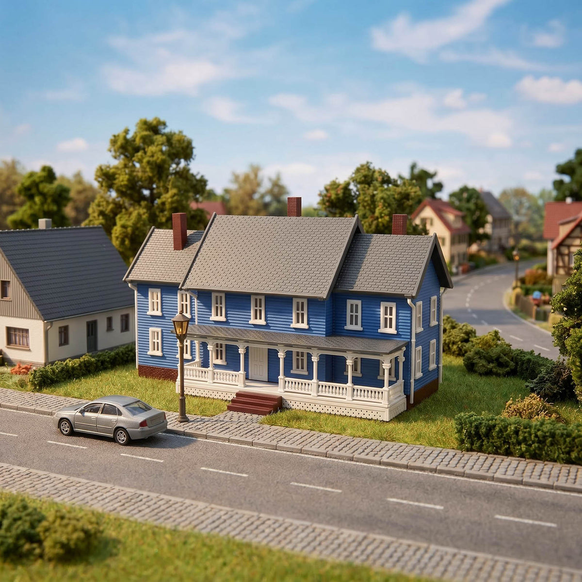 JZN5891 1 Unit N Scale 1:160 Model Dwelling House Three-building Two-story for Model Layout