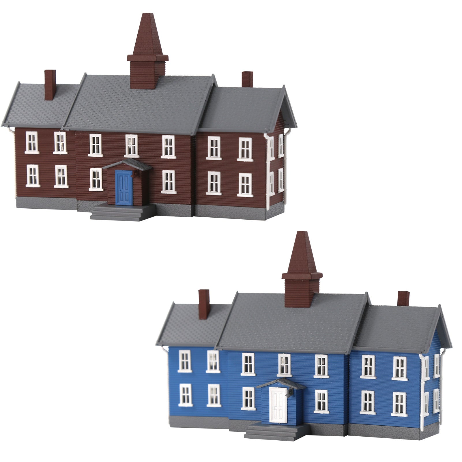 JZN5893 1 Unit N Scale 1:160 Model School Building Kit Two-story for Model Layout