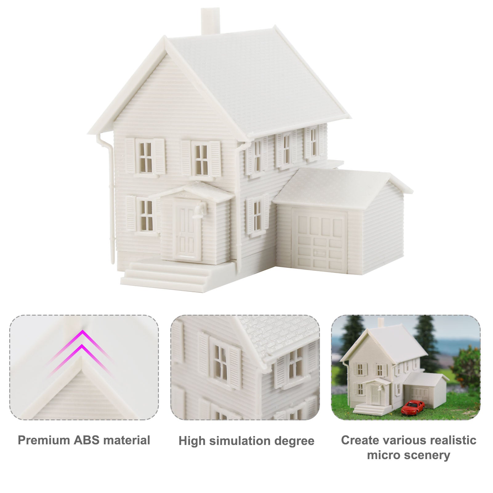 JZN5893JJ 1 Unit N Scale 1:150 Model Dwelling House Kit Two-story Building Unassembled