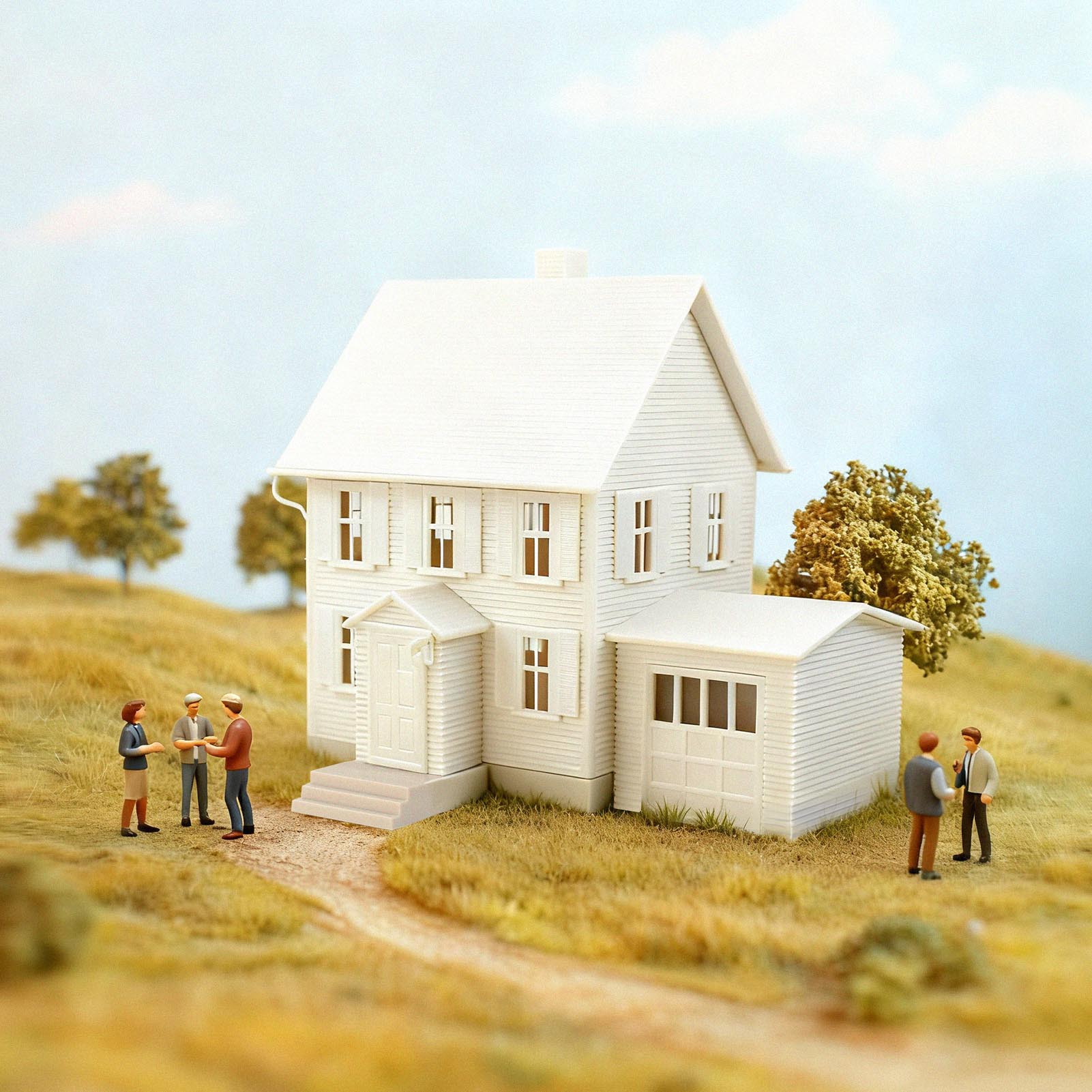 JZO7JJ 1 Unit O Scale 1:50 Model Dwelling House Kit White Not-built Architectural Building