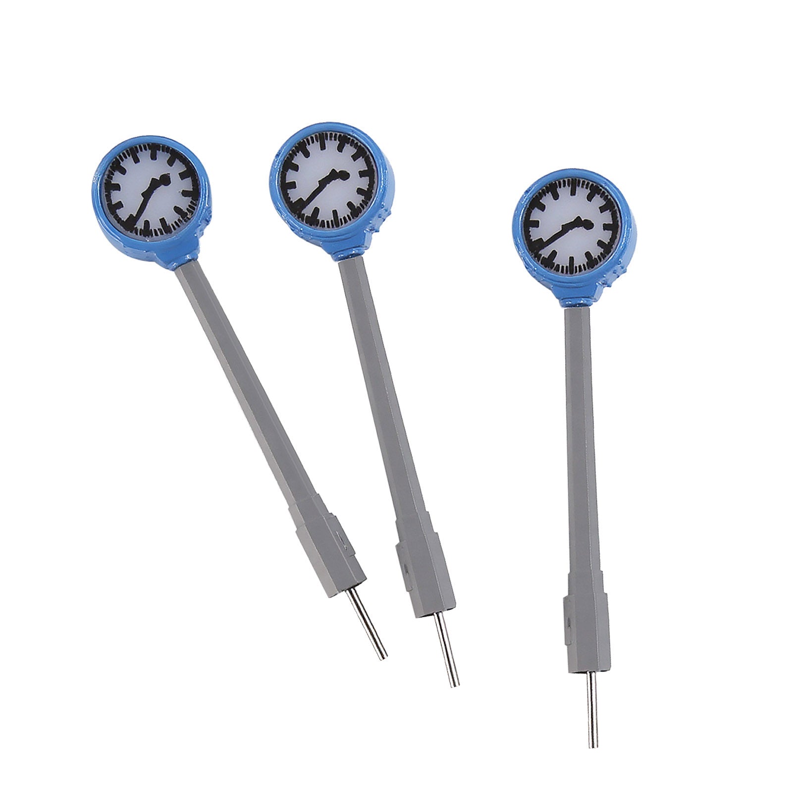 LD35 3pcs N Scale 1:160 HO Scale 1:87 Blue Platform Clock Lamps Warm White LED