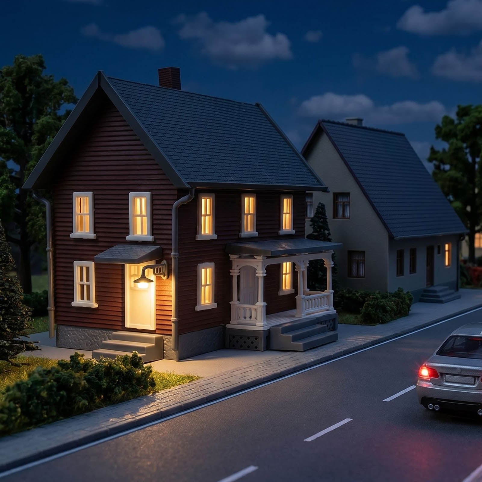 LD39 5pcs N Scale 1:160 HO Scale 1:87 O Scale 1:50 Warm White LED Metal Head Lamps Wall Lights