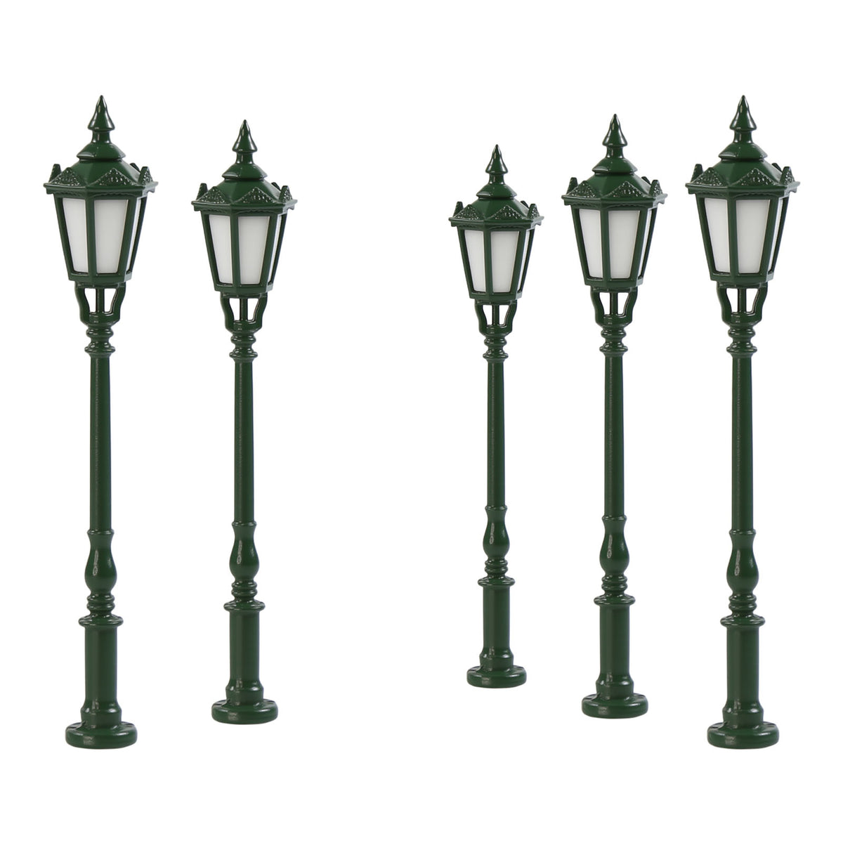 LD41 5pcs O HO N Green Model Street Lights Vintage Hexagon Warm White LED Lamps