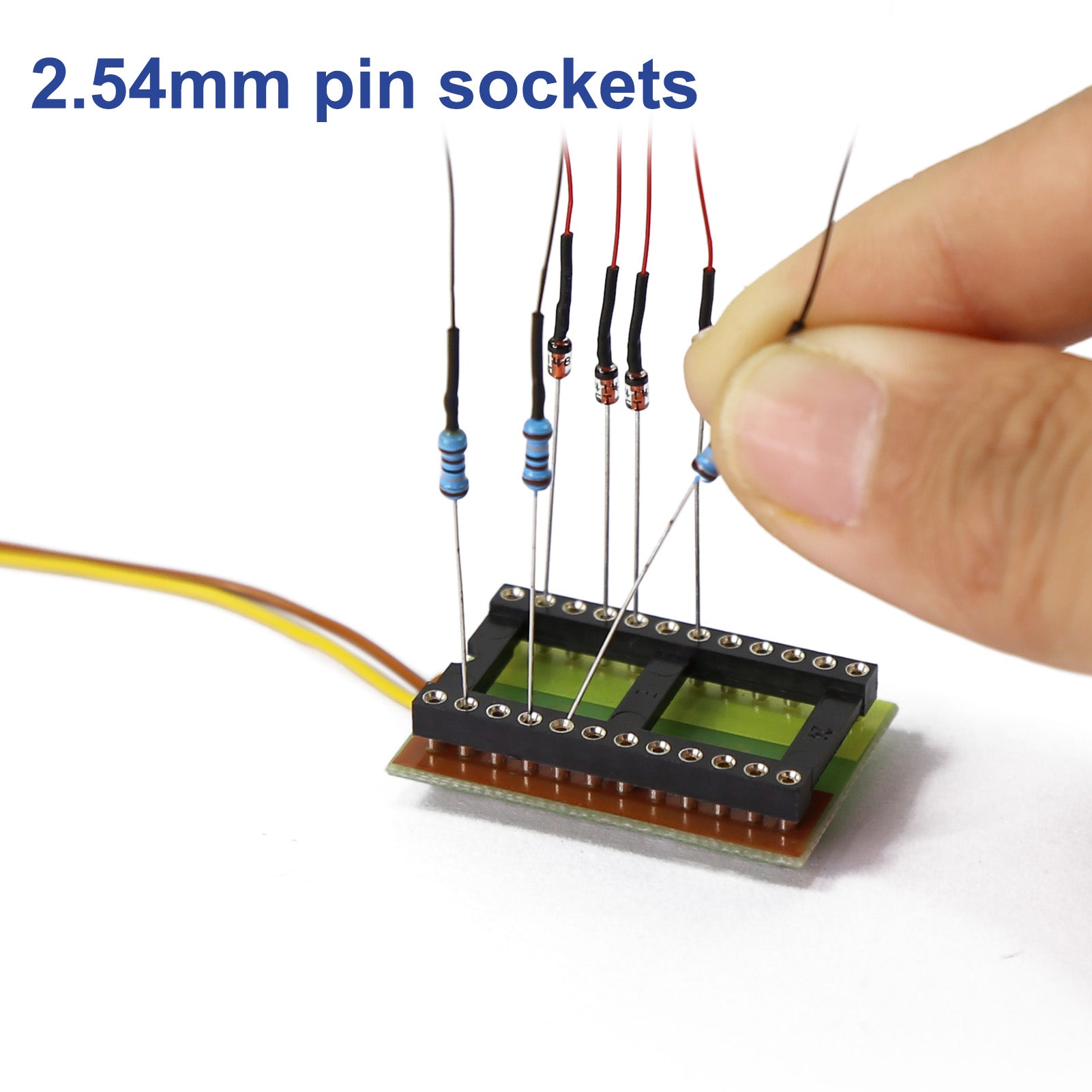 LR0402 20pcs 50cm Pre-wired Wire 0402 SMD LED Lights with Resistor Rectifier