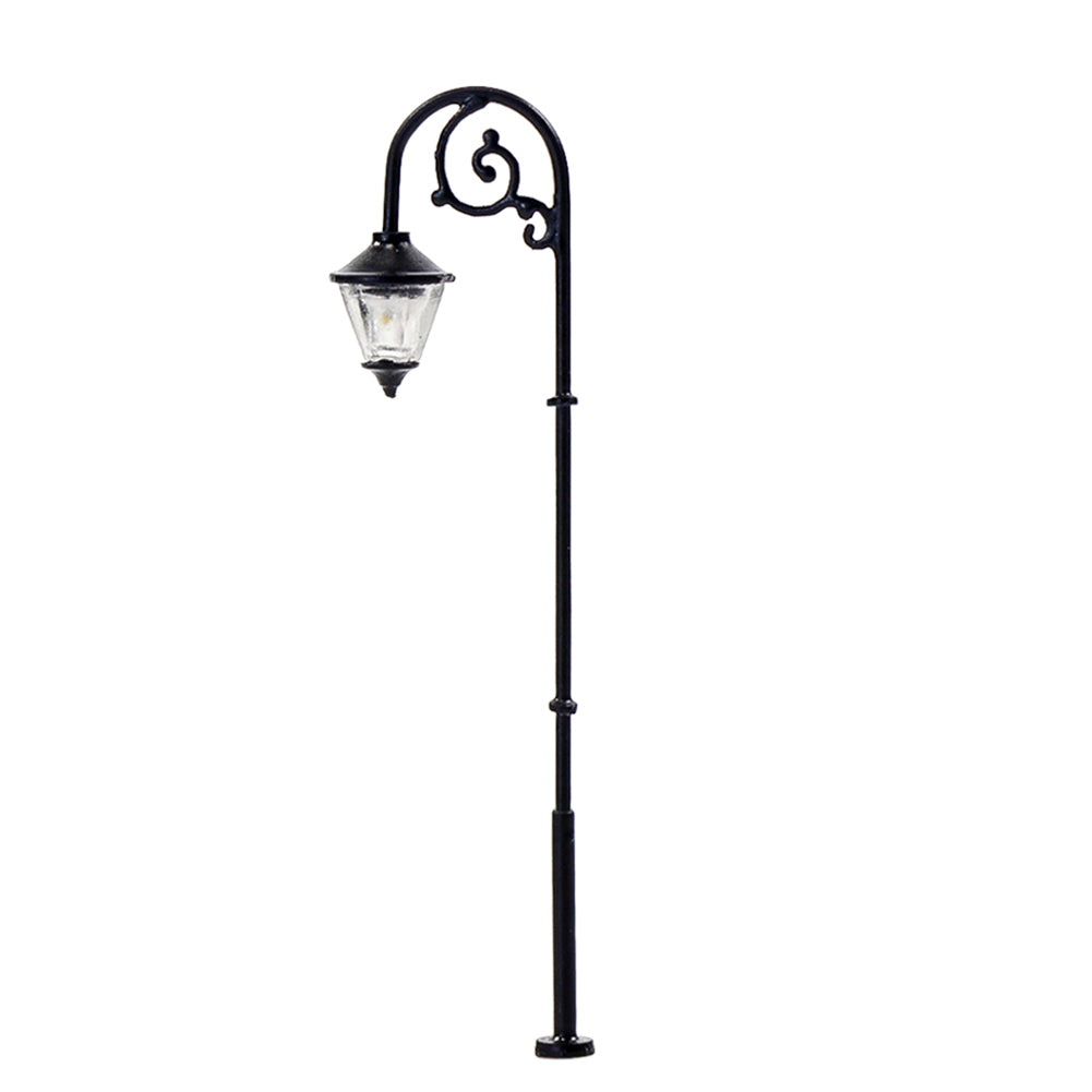 LYM57 10pcs HO Scale 1:87 Model Railway Street Lgihts Lamppost 63mm Lamp Single Head
