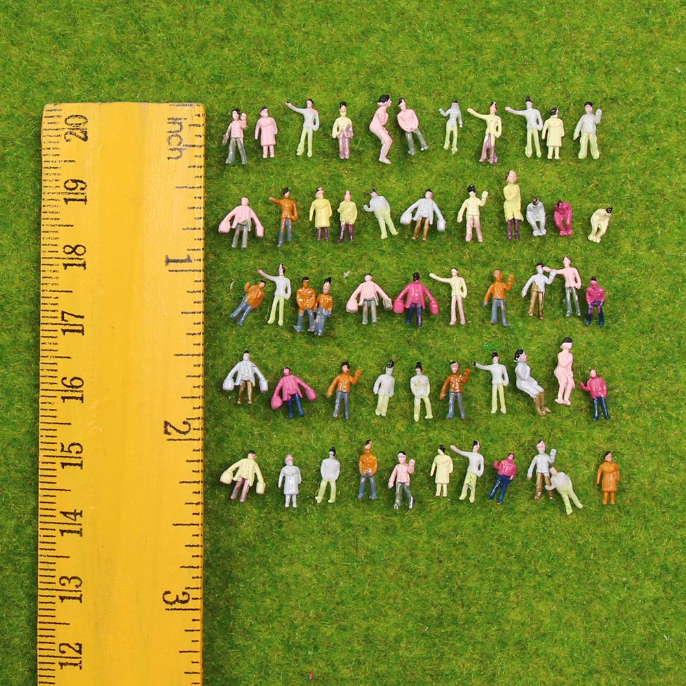 100 pezzi scala 1:100/150/200 modello figure in miniatura scala N scene dipinte modellazione persone posate assorte 26 100 pezzi scala 1:100/150/200 modello figure in miniatura scala N scene dipinte modellazione persone posate assorte 26