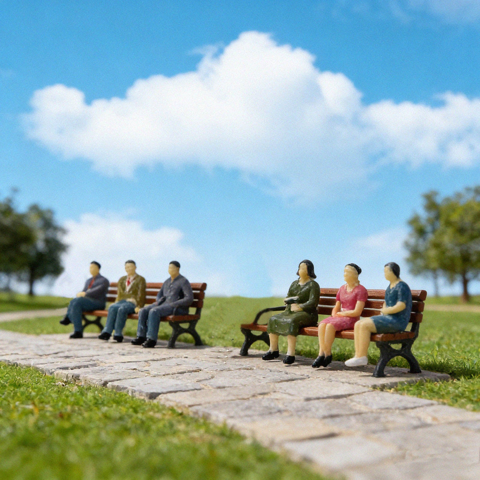 P4302 50pcs O Scale 1:43 All Seated Painted Figures