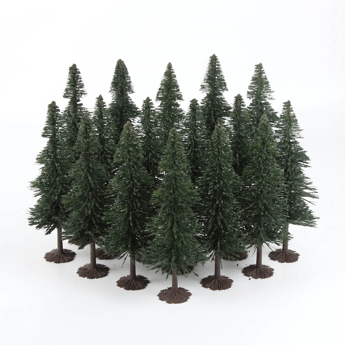 S10115 20pcs HO Scale OO Scale 11.5cm Model Train Trees Model Pine Trees with Roots