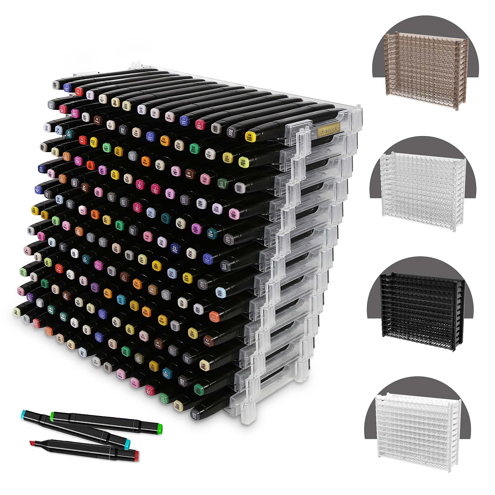 SN01 15X12 Slots Penholder Display and Storage Pen Rack for Art Marker