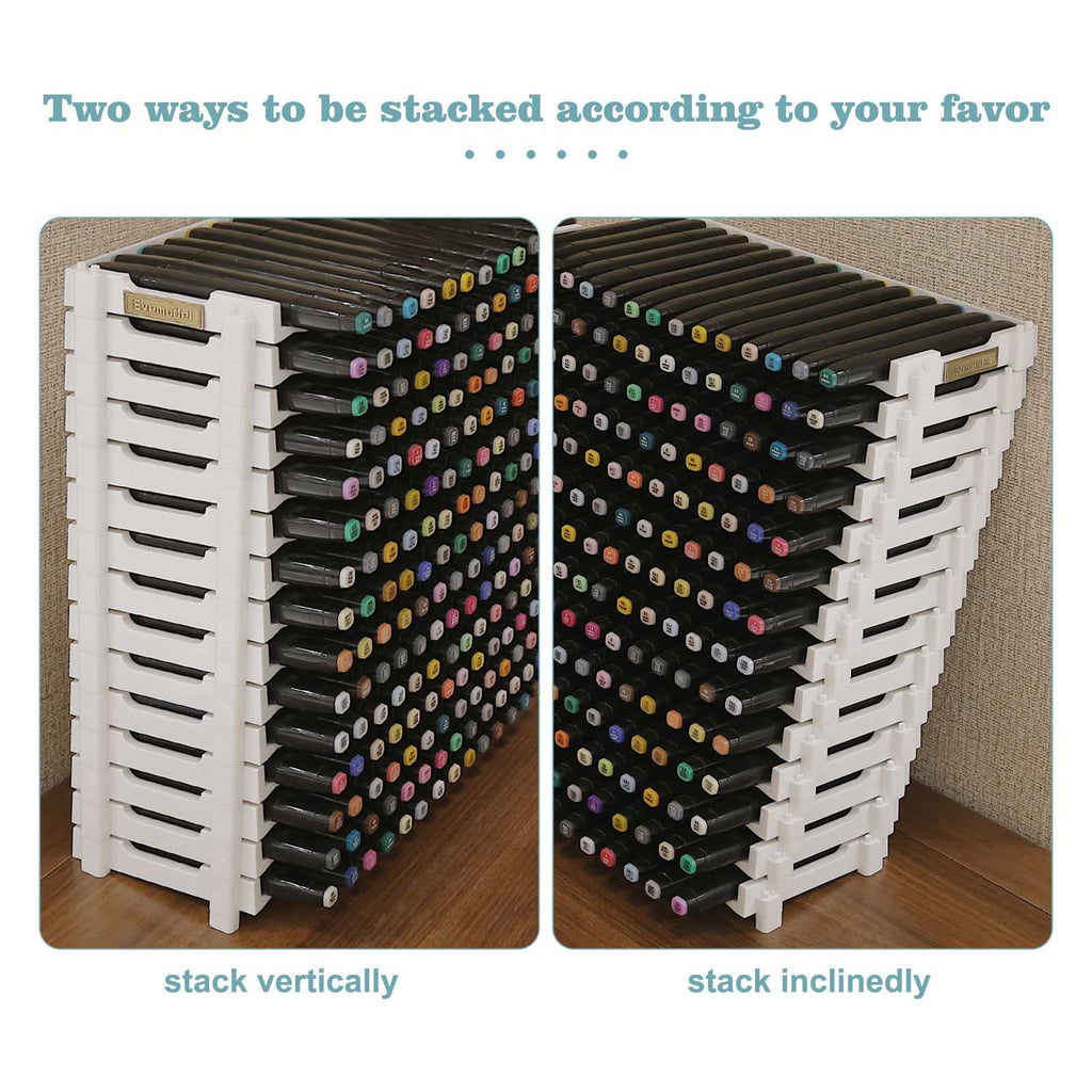 Pen Cal Rack SN01 15X12 Slots Penholder Display and Storage Pen Rack for Art Marker