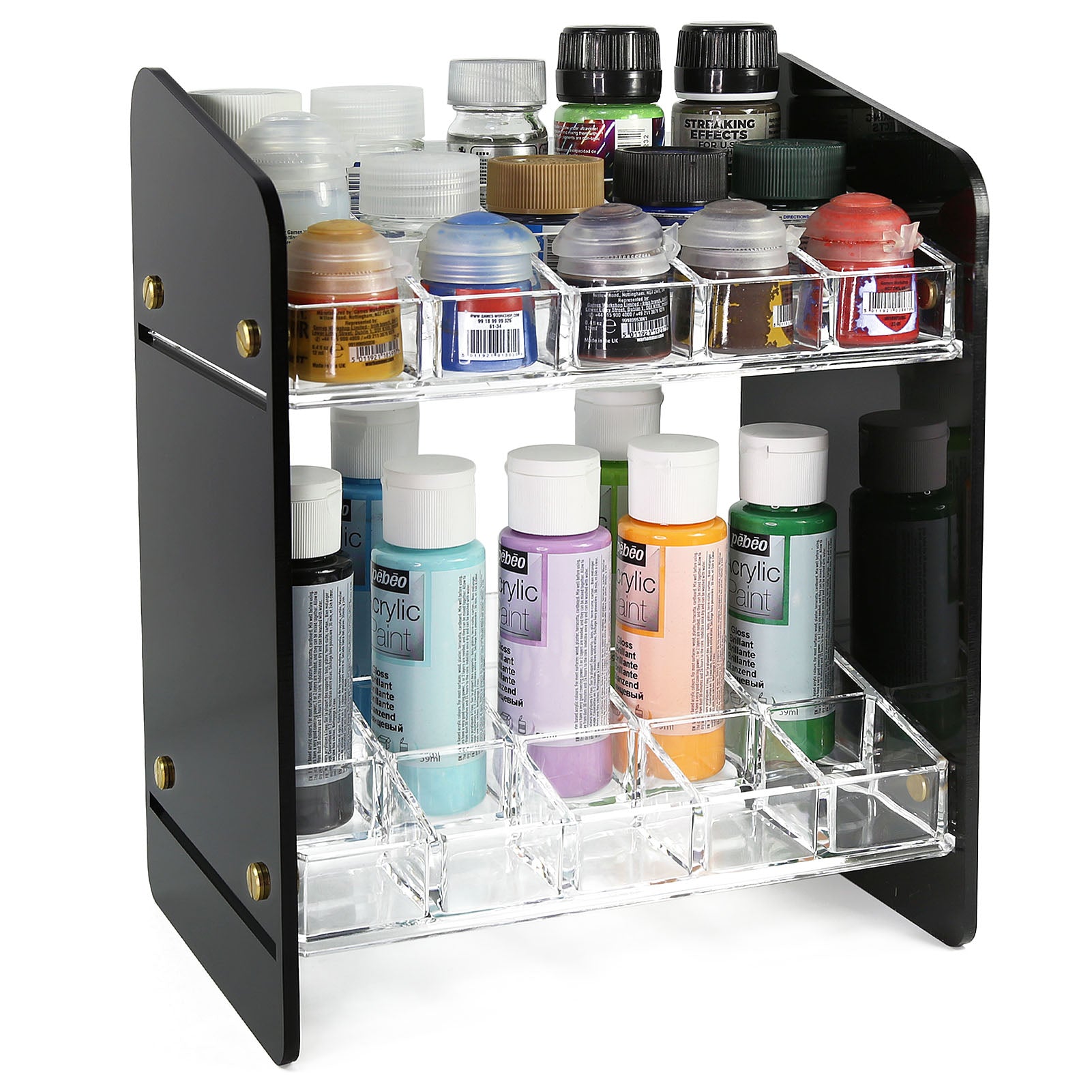 SN07 1 Set Acrylic Trapezoid Grid Display Storage Rack for Lipstick Nail Polish Pigment