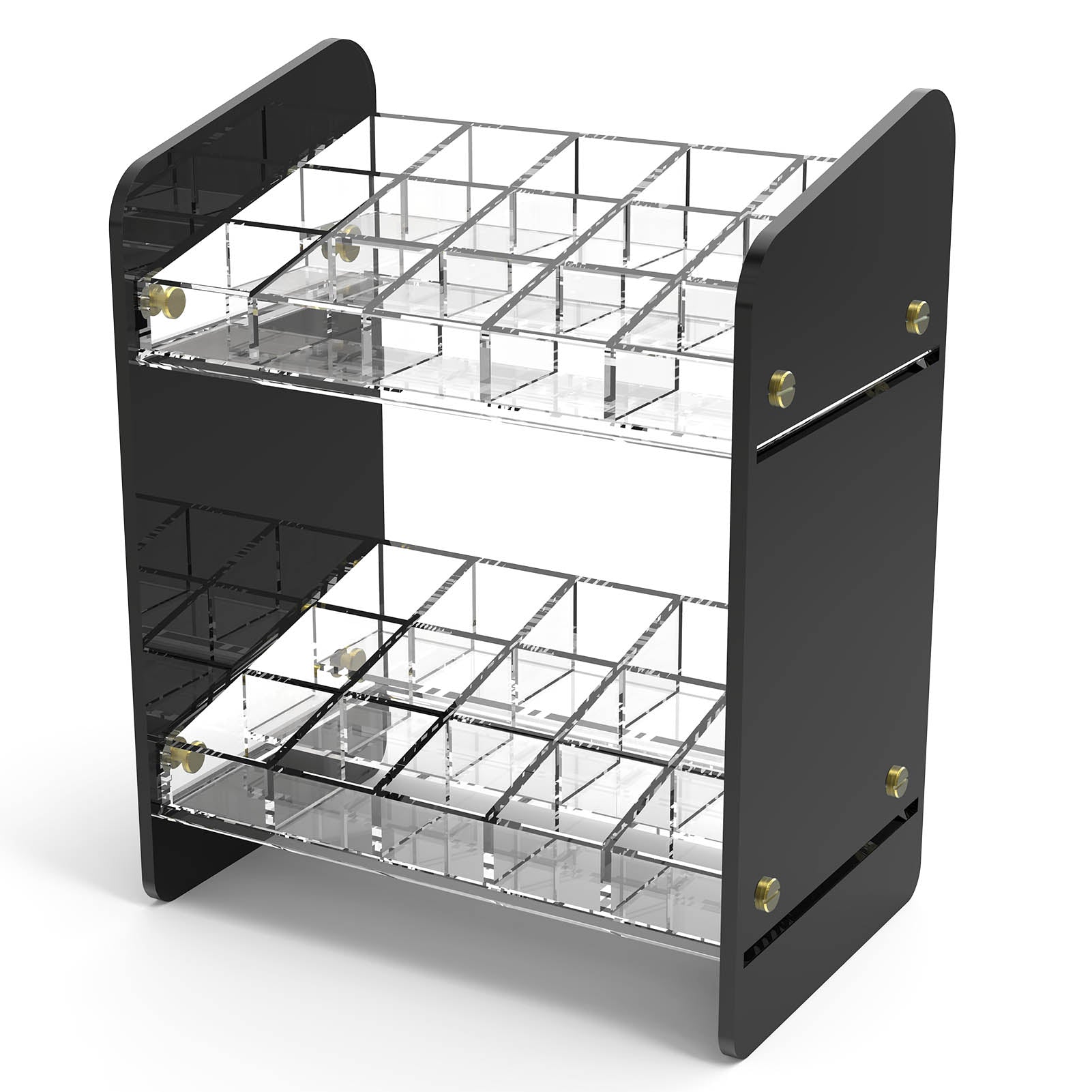 SN07 1 Set Acrylic Trapezoid Grid Display Storage Rack for Lipstick Nail Polish Pigment