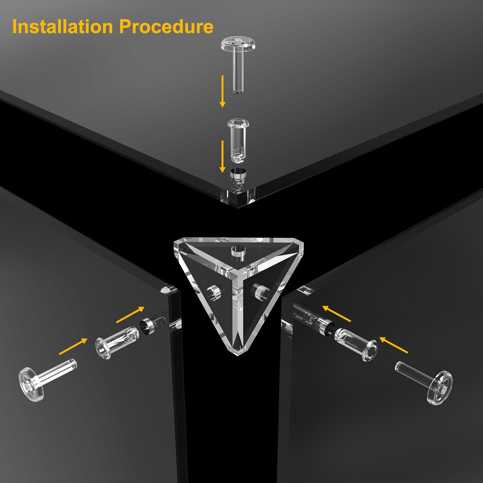 SN1030F 1 Unit Acrylic Storage Display Box Dustproof with 30cm Square Wood Base