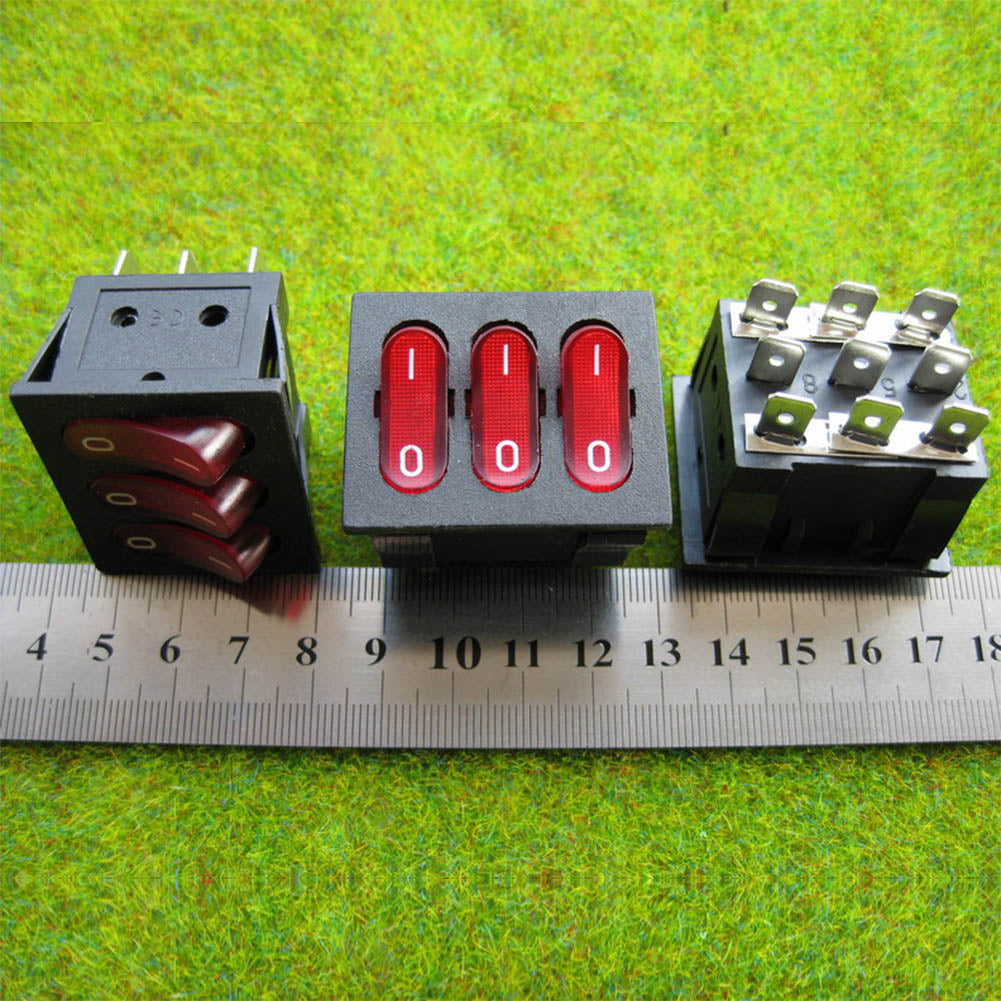 SW10 6pcs Miniature Rocker Switches With Light ON-OFF