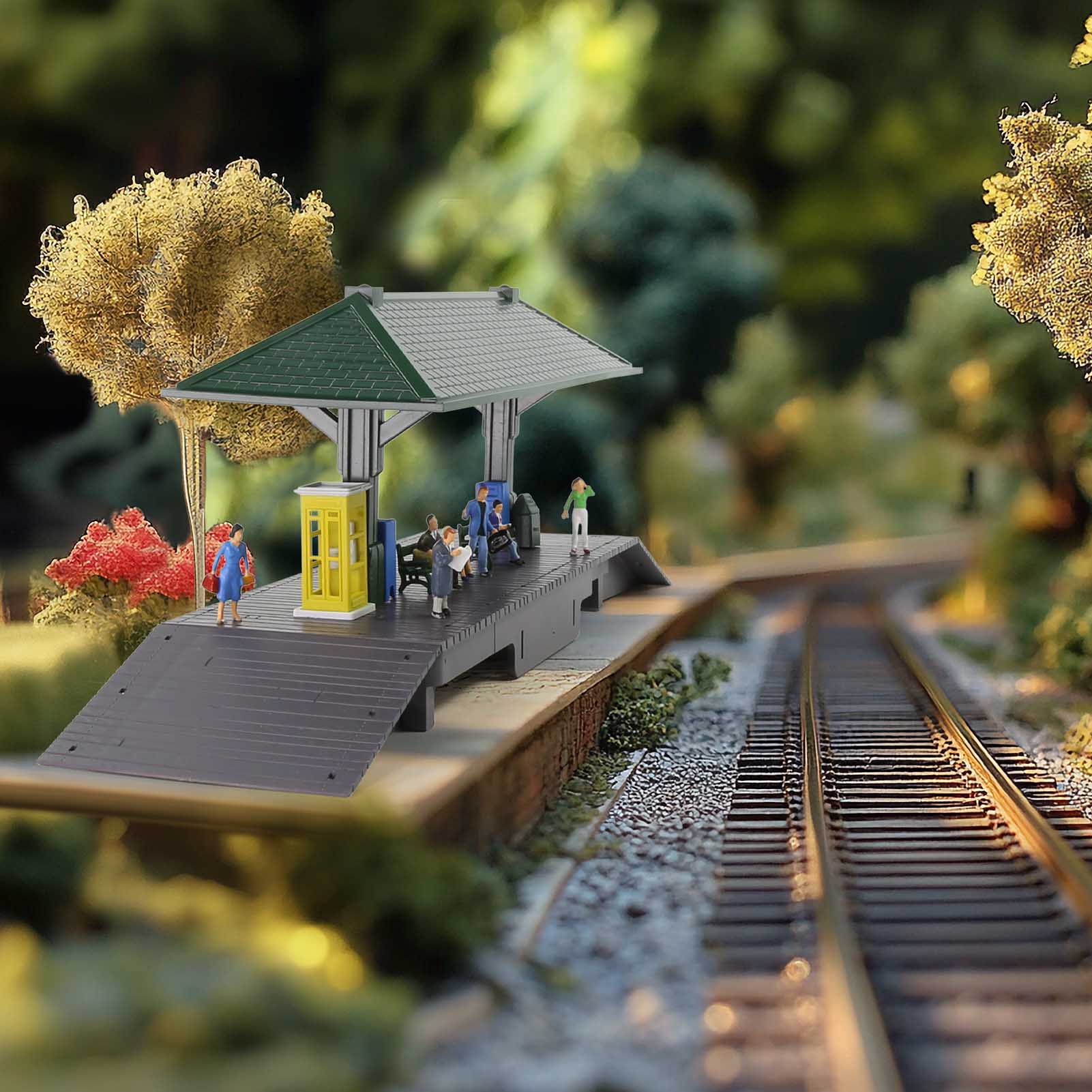 ZTHO01PZM 1 Unit HO Scale 1:87 Model Trains Station Platform for Model Railroad