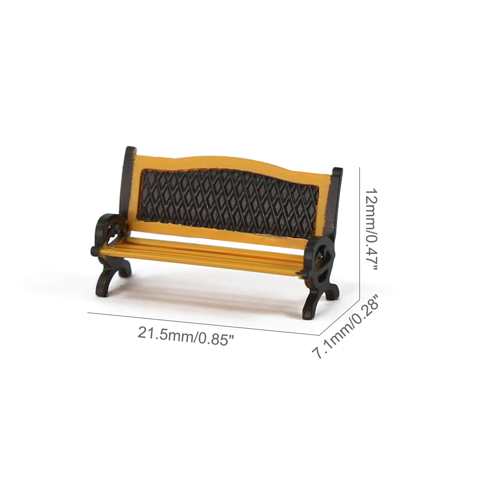 ZY35087 12pcs HO Scale 1:87 Platform Park Street Seat Bench Chair