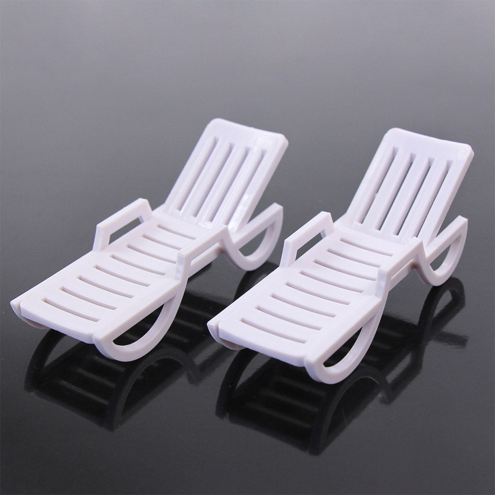 TYS15025 6pcs G Scale 1:25 Model Sun Loungers Beach Chairs