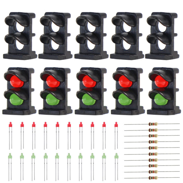 JTD12 10 sets Target Faces With LEDs for Railway signal N or Z Scale 2 Aspects e