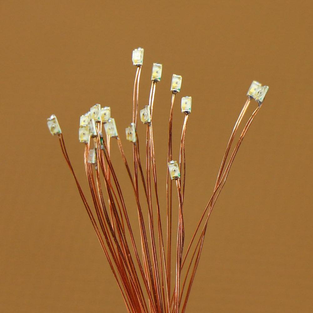 C0603 20pcs Pre-wired Micro 0.1mm Copper Wired SMD LED 0603