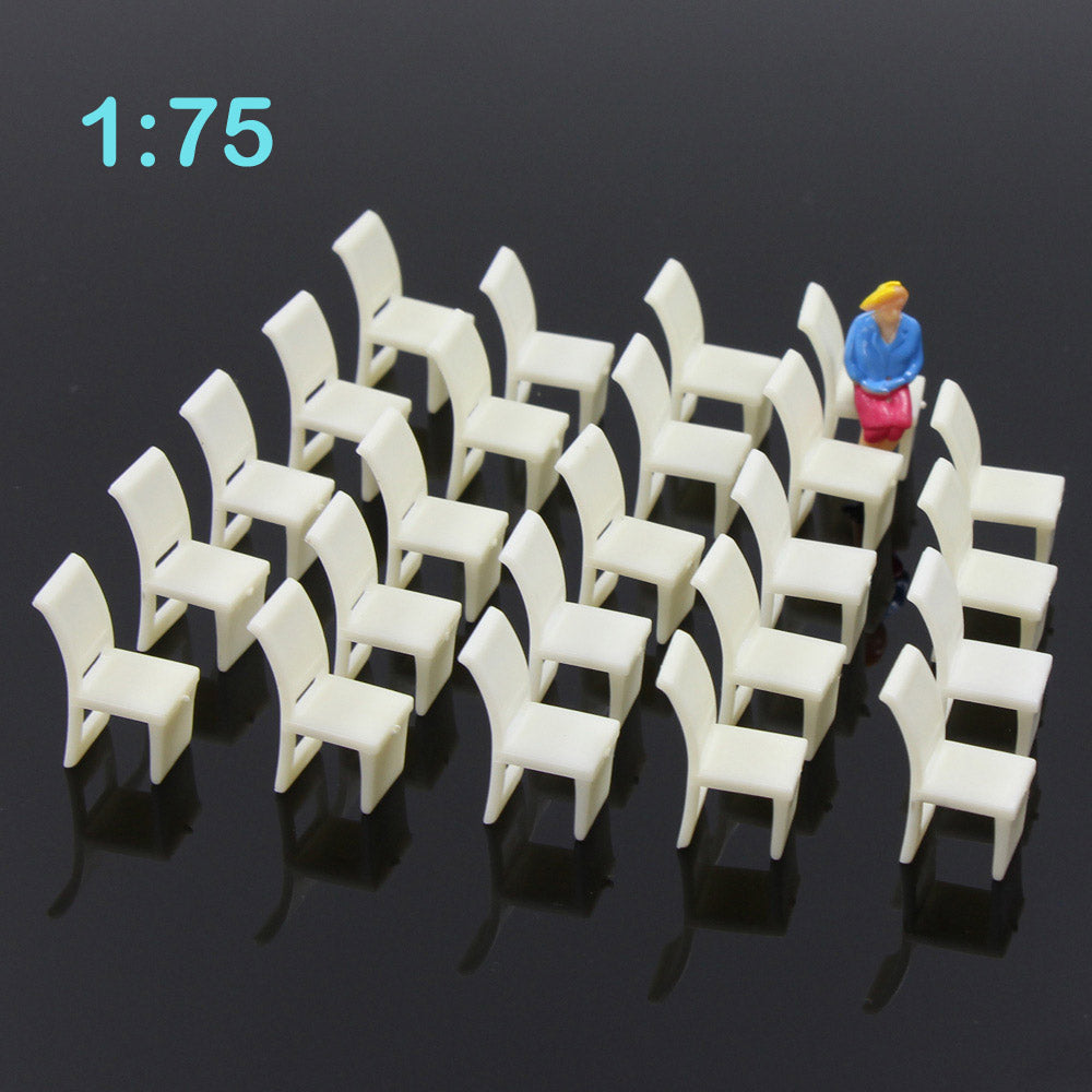 ZY10075 24pcs OO Scale 1:75 Model Leisure Chair Settee Bench