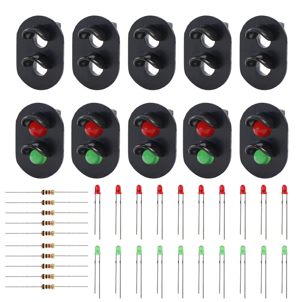 JTD17 10 sets HO OO TT Scale Target Faces Railway signal 2 Aspects LED