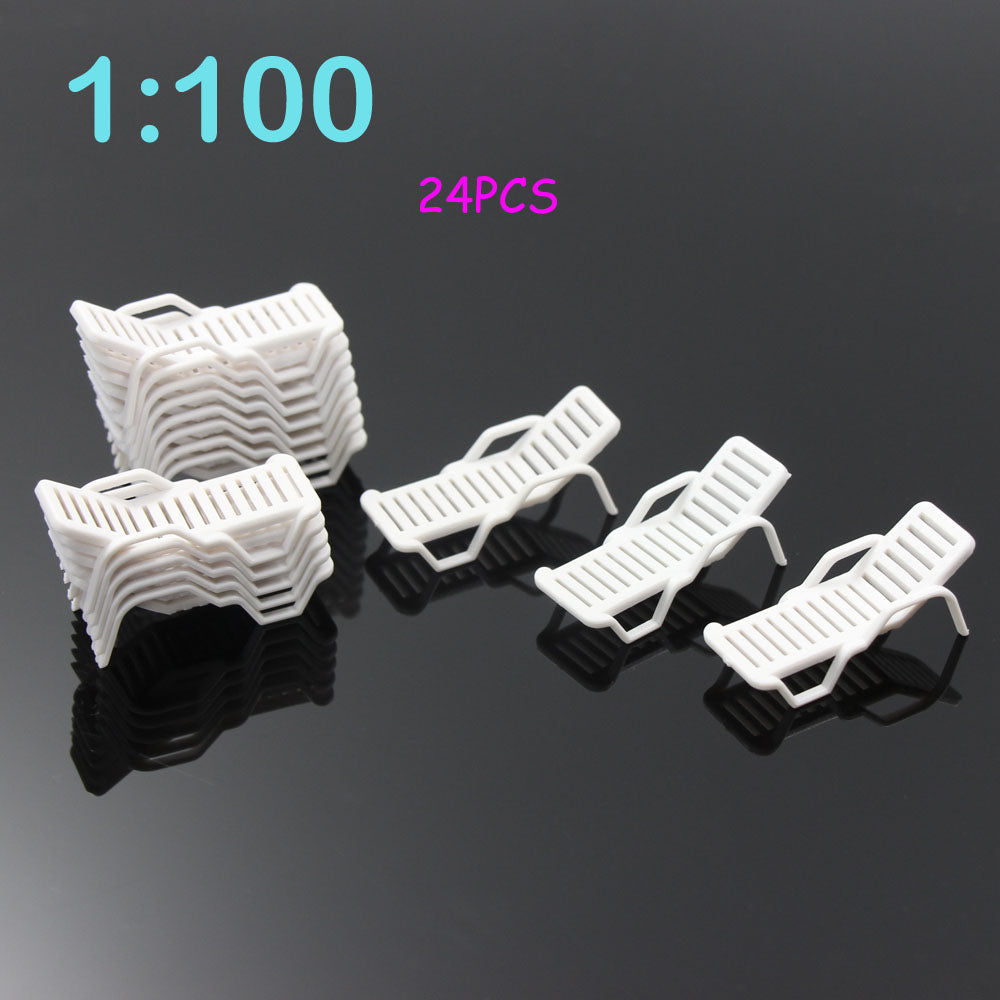 ZY21100 24pcs HO/TT Scale 1:87 Bench Leisure Chair Loungers