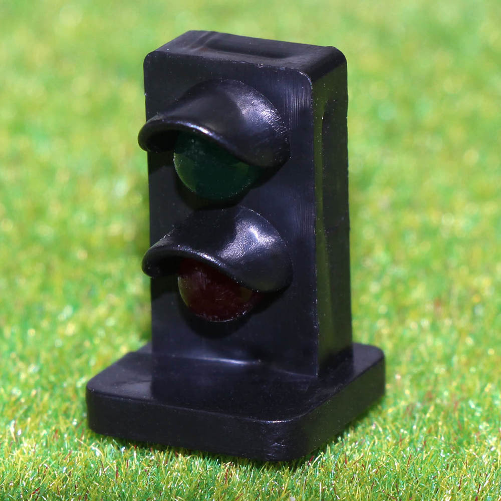 OO/HO Scale 1:87 LED Railway Dwarf Signals – 2 Aspect Green/Red, 5 Pack With Resistors