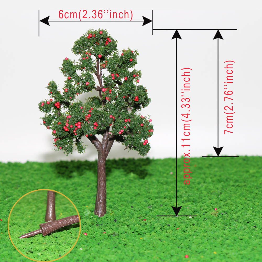 S0301 10pcs O Scale 1:50 Model Trees with Fruits
