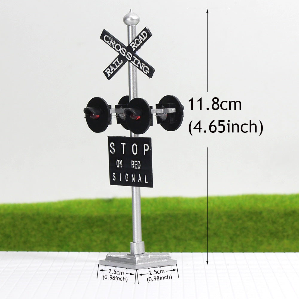 JTD436RP 1 Set O Scale 1:43 Railway Crossing Signal with Circuit Board Flasher