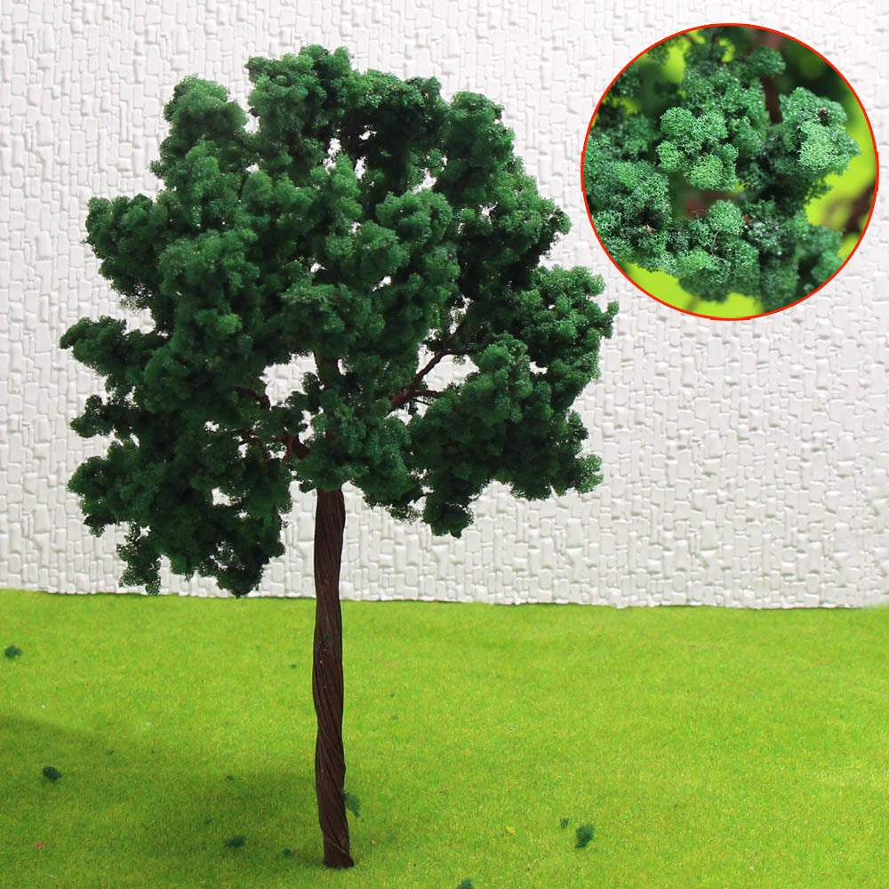 D14070 8pcs O Scale 1:50 Model Trees with Iron Wire 14cm