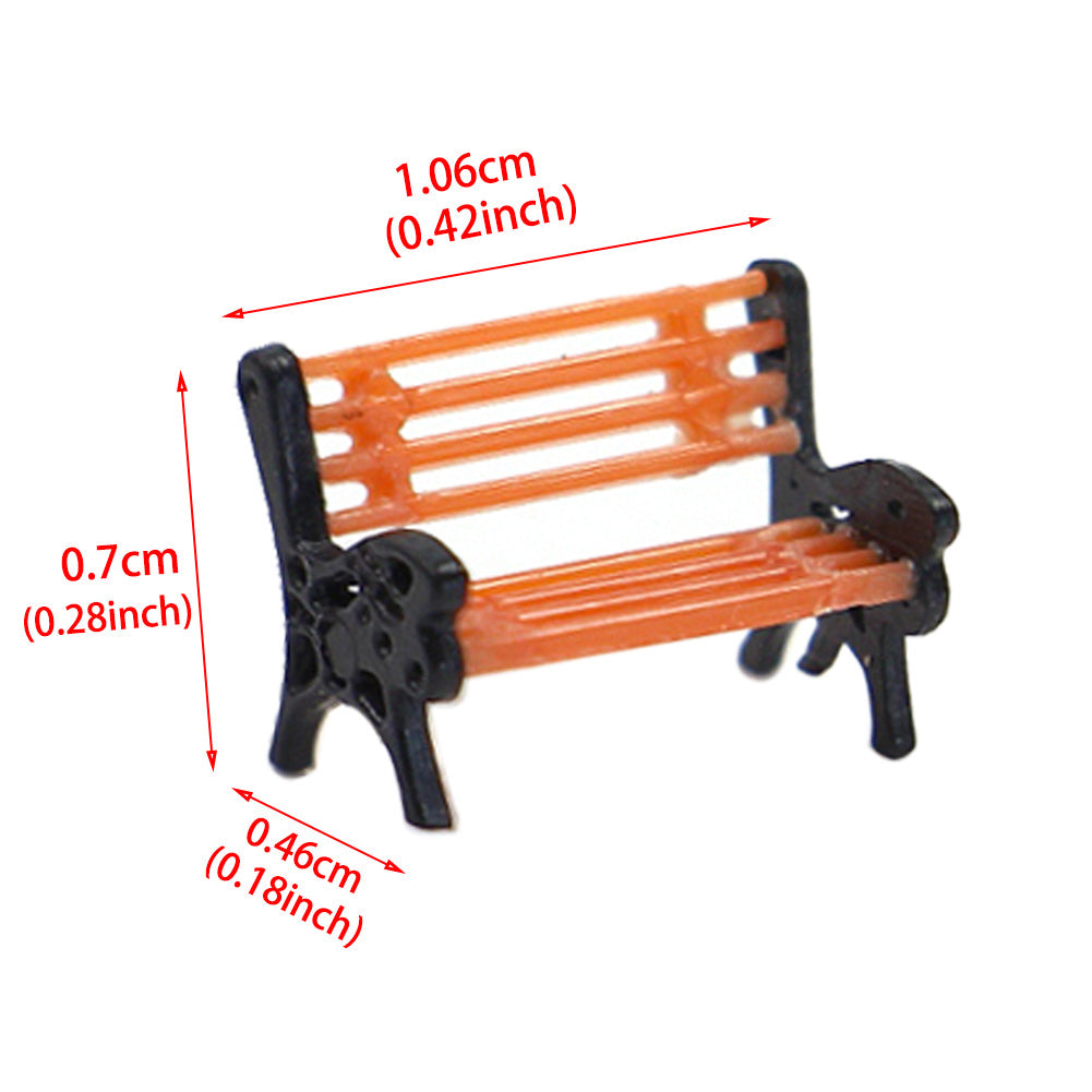 YZ150 10pcs N Scale 1:150 Model Bench Chair Settee